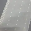 Borde Ancho Calado Algodón Puro Bordado de Encaje de Algodón para Manualidades Bordado de Ropa DIY Decoración de Cortina Hecha a Mano Encaje