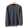 Suéter de Cachemira Grueso con Mangas Raglán para Hombre, 100% Cachemira Pura, Patrón Retorcido, Suéter de Punto de Cuello Redondo, Lujoso y Cálido