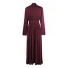 Ropa de mujer transfronteriza al por mayor, diseño de moda de venta caliente, estilo casual, vestido de manga larga adelgazante para la cintura HBZW800328