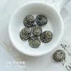 Retro Doméstico Dorado Pintado Checo Vidrio Perlas Trébol de Cuatro Hojas Flor Material Hecho a Mano Pulsera Cadena de Teléfono Móvil Joyería Accesorios