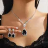 Conjunto de Colar com Franjas de Strass Mais Vendido na Europa e América Conjunto de Joias para Noiva Conjunto de Joias para Casamento Europeu e Americano Conjunto de Joias