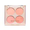 Minshzee Ming Xizhi Paleta de Rubores de Cuatro Colores, Paleta de Corrección de Color Maquillaje Nude Natural Aclarante, Paleta de Rubor Mate Púrpura Rouge