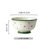 Novo produto: Conjunto de Louça Floral Pintado à Mão com Esmalte Subglaze 'Sussurro da Primavera', Incluindo Tigelas de Arroz, Pratos de Jantar e Pratos Pequenos, Feito de Porcelana de Alta Temperatura para Uso Doméstico