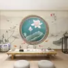 Papel de parede de Lótus Antigo Estúdio de Yoga Zen Parede de fundo Novo Chinês Sala de chá Sala de aula de Guzheng Sala de Buda Papel de parede do salão de Buda