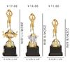 Mini Troféus Plásticos Personalizados para Competições Infantis de Basquete, Futebol, Dança, Música, Talentos, Esportes, Mini Troféus de Homem Dourado Feitos Sob Medida