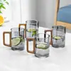 Taza de vidrio de madera transfronteriza taza de té resistente a altas temperaturas taza de sala de estar juego de agua tetera doméstica para hospitalidad juego de taza de agua