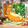 Gatito Lindo con Bufanda Pintura al Óleo Digital para Colorear DIY Interactivo Padre-Hijo Amigable para Principiantes Pintura Decorativa Acrílica