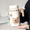Termo portátil de alto valor para niñas, nuevo, de acero inoxidable 316, de gran capacidad, con popote, taza para estudiantes, oficina