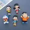 Pegatinas de Refrigerador Azules Estéreo Grasos Adornos de Dibujos Animados Pegatinas Magnéticas Estilo Japonés Creativo Set de Doraemon de Imanes Muñecas Decorativas Magnéticas