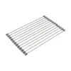 Estante plegable para platos de acero inoxidable Estante de almacenamiento para fregadero de cocina Estante de almacenamiento desmontable enrollable para tazas y platos Venta al por mayor