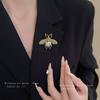 Broche vintage de abeja de imitación de perla, estilo antiguo medio, estilo francés, ramillete para traje, accesorios de alta gama para mujer.