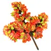 Hojas artificiales de álamo y arce con tacto realista, ramas y hojas artificiales recubiertas, plantas verdes pastorales, decoración de otoño, hojas verdes para paisajismo de jardines