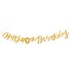 Bandera Digital de Letra Brillante de una Pieza Banner Dorado de Edad Cumpleaños Suministros de Decoración Feliz Cumpleaños