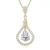 Plata de Ley S925 Color D Moissanita Moda Lujo Accesorio Cadena de Clavícula Popular en Internet Joyería