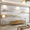 Fondo de Pantalla Paisaje Elegante Estilo Chino 2026 Tela para Pared de Fondo de TV Sala de Estar Sofá Mural de Papel Tapiz para Pared de Video