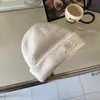Gorro de Tricô Novo com Mistura de Lã Japonês Simples Tendência Cool Moda Feminino Quente com Barra de Tricô