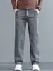 Jeans masculino novo estilo para atacado de primavera e outono, marca de alta qualidade da moda, perna larga solta, calça masculina reta versátil da nova moda