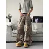 Jeans Scimitar con Estampado de Leopardo Moteado Impresos en 3D para Hombre, Diseño de Calle Alto Americano de Verano, Pantalones Casuales Sueltos de Pierna Ancha