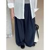Pantalones Anchos de Cintura Alta Ns Relaxed and Simple Yamamoto para Mujer, Nuevo Estilo de Verano, Pantalones de Tencel Estilo Perezoso 1882