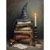 Pintura sin marco de Bruja Murciélago Casa Embrujada de Halloween Transfronteriza Pintura Decorativa para Sala de Estar Mural Más Vendido en Amazon Directo del Fabricante