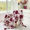 Nova Manta de Casamento Elegante Estilo Chinês com Palavras Felizes, Amiga da Pele, Macia e Confortável Manta de Tricô, Produto Único para Cama de Viagem de Casamento