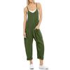Mulheres europeias e americanas 2023 verão novo Amazon Casual Pocket Strap Knitted One-piece Trousers Strap Trousers for Women