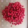 0.8 Bayas de Espuma Poliestireno Cereza Fruta Roja Pequeña Fruta de Peonía Accesorios de Navidad Flores Artificiales Bayas Artificiales