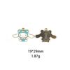 Conejo Lindo de Orejas Largas Dibujo Animado Serie Cinnamoroll Accesorios de Joyería de Aleación para Manualidades Esmalte Accesorios para el Cabello Llavero Colgante