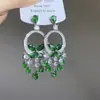 Pendientes de Borla de Diamante Brillante Mariposa Exagerada Verano Europeo y Americano Exquisitos Elegantes Versátiles Lujo Pendientes para Vestido de Cena