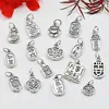 Accesorios de Plata Pura 999 Colgante 3D de Paz y Buena Fortuna Pulsera de Cuerda Trenzada DIY Accesorios para Joyería