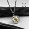 Collar de acero de titanio para hombre, sin color, de alta gama, combinable con todo, estilo hip-hop, joyería explosiva, accesorios retro de personalidad simple para mujer.