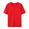 180G En Stock Algodón Puro Talla Europea Cuello Redondo Manga Corta Estampado Personalizado Logo Empresa Transfronteriza Camiseta Publicitaria de Trabajo Unisex