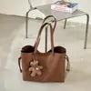 Bolsa Grande Retro de Alta Qualidade Transfronteiriça Feminina Nova Temporada 2026 Bolsa de Ombro para o Dia a Dia Bolsa Tote para Estudante Universitário