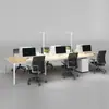 Mesa de Escritório Simples Moderna para Equipe 4 Pessoas 6 Pessoas Mesa de Computador Móveis de Escritório