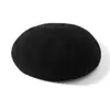 Boina 100% Cachemira Pura para Mujer, Versátil Cálida Otoño e Invierno Estilo Francés, Circunferencia de Cabeza Grande, Adelgazante, Gorro de Punto Grueso de Color Sólido