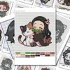 Demon Slayer Nezuko Shinobu Mitsuri Padrão de Adesivo de Miçangas Perler Anime Estilo Pixel Adesivo Decorativo DIY
