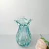 Jarrón de cristal simple nórdico jarrón de cristal calabaza jarrón de cristal hecho a mano arreglo floral para sala de estar decoración de sala de muestras de porche