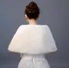Chal de boda para novia abrigo de manga larga invierno 2018 nuevo vestido de dama de honor piel sintética engrosado cálido Blanco
