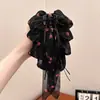 Pinza para el pelo con lazo y estampado floral estilo francés para mujer, añade volumen en la parte posterior de la cabeza, elegante y con estilo.