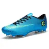 Zapatos de Fútbol Transfronterizos de Caña Baja para Interior y Exterior Zapatos de Fútbol para Hombre de Tacos Largos y Cortos FTSG Suela de Entrenamiento de Uñas Rotas Zapatos de Fútbol