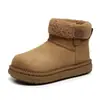 Botas de Neve Nordeste Femininas Inverno Novo Estilo Plus Veludo Engrossado Quente Sola Grossa Aumenta Altura Pelo Botas de Algodão Sapatos de Algodão Em Estoque