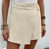 Site Independente da Amazon 2025 Novas Calças Casuais de Verão Europeias e Americanas Moda Transfronteiriça Cintura Alta Zíper Cor Sólida Calça Saia