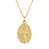 XA142 Muñeca Etiqueta Dorada S925 Plata Esterlina Collar para Mujer Estilo Coreano ins Personalidad Retro Colgante Redondo Cadena para Clavícula