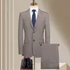 Conjunto de Terno Masculino 2026 Novo Modelo Jovem de Botão Único Luxo Leve Negócios Casamento Terno de Alta Qualidade para o Dia a Dia Masculino