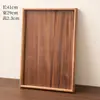 Bandeja rectangular de madera para uso doméstico para colocar tazas de té, vasos de agua, bandeja de té, plato de frutas, bandeja de mano de bambú y madera para hotel y catering