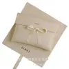 Venda Direta da Fábrica, Logo Personalizável, Bolsa de Tecido de Algodão Puro com Laço, Presente Estilo Ins, Joias, Roupas, Bolsa, Armazenamento de Presentes