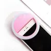 Luz de Relleno Redonda para Teléfono Móvil Lente de Teléfono Móvil Luz LED para Selfies Recargable Ancla Luz para Selfies de Belleza Mini Portátil
