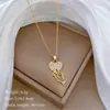 Aço Titânio Coração de Dedo Cheio de Diamantes Luxo Leve Temperamento Deslumbrante Colar Totalmente Cravejado de Diamantes para Mulheres Corrente Versátil para Clavícula Corrente de Aço Titânio