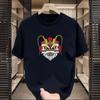 Camiseta de manga corta con estampado de cubo de Rubik, venta al por mayor de fábrica, estilo japonés, sencilla y moderna, de media manga, holgada y con cuello redondo.