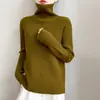 Tejidos de punto con cuello alto para tallas grandes para mujer, nuevo estilo Otoño e Invierno 2025, tejido de punto básico para el hueco, tejido de punto grueso simple y versátil para mujeres
